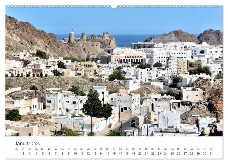 Produktbild: Sultanat Oman - Land des Orients (hochwertiger Premium Wandkalender 2026 DIN A2 quer), Kunstdruck in Hochglanz