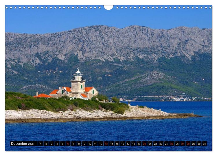 Produktbild: Hvar The sunny Island of Croatia (Wall Calendar 2026 DIN A3 landscape), CALVENDO 12 Month Wall Calendar
