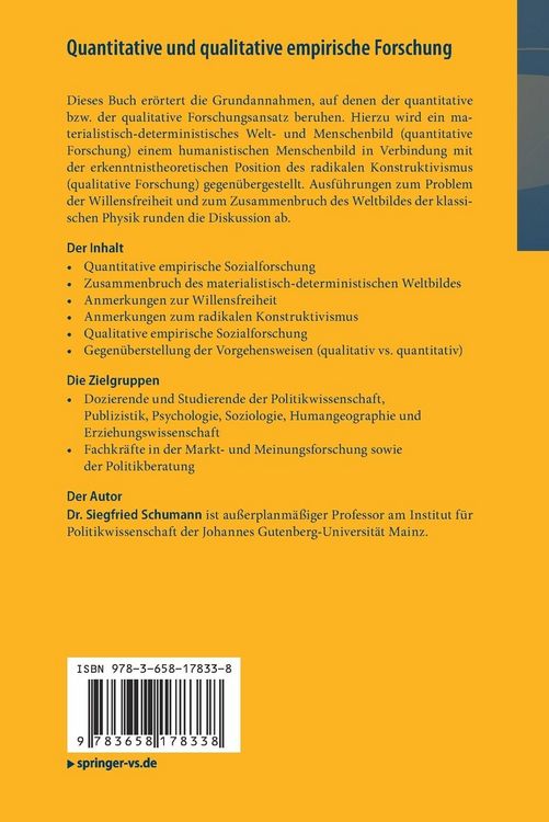 Produktbild: Quantitative und qualitative empirische Forschung
