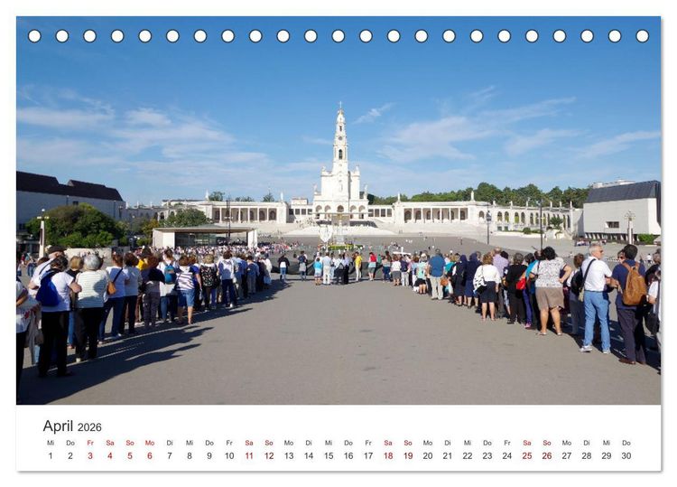 Produktbild: Fatima: Ein Besuch in Portugals heiligem Herz (Tischkalender 2026 DIN A5 quer), CALVENDO Monatskalender