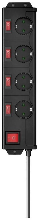 Produktbild: Hama 00223122 Steckdosenleiste mit Schalter Schwarz Schutzkontakt 1St.