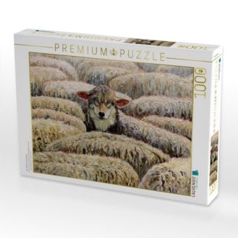 Produktbild: CALVENDO Puzzle Der Wolf im Schafspelz | 1000 Teile Lege-Gr&ouml;&szlig;e 64x48cm Foto-Puzzle f&uuml;r gl&uuml;ckliche Stunden