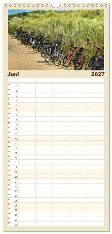 Produktbild: Familienplaner 2027 - Magische K&uuml;ste Zeeland mit 5 Spalten (Wandkalender, 21 x 45 cm) CALVENDO