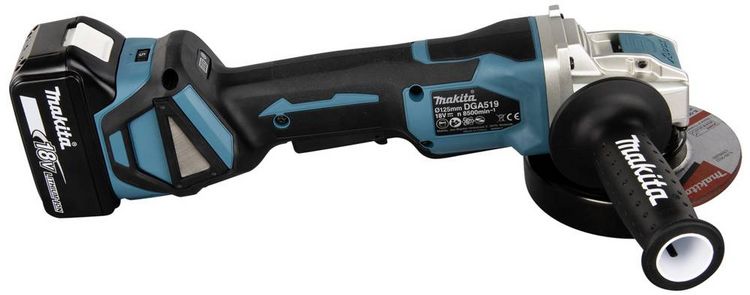 Produktbild: Makita DGA519RTJ Akku-Winkelschleifer 125 mm inkl. 2. Akku, inkl. Ladeger&auml;t 18 V 5 Ah