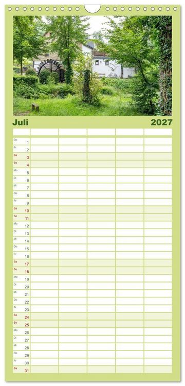 Produktbild: Familienplaner 2027 - Romantisches Wegberg mit 5 Spalten (Wandkalender, 21 x 45 cm) CALVENDO