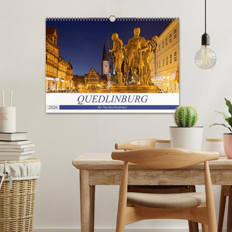 Produktbild: QUEDLINBURG F&Uuml;R NACHTSCHW&Auml;RMER (Wandkalender 2026 DIN A3 quer), CALVENDO Monatskalender