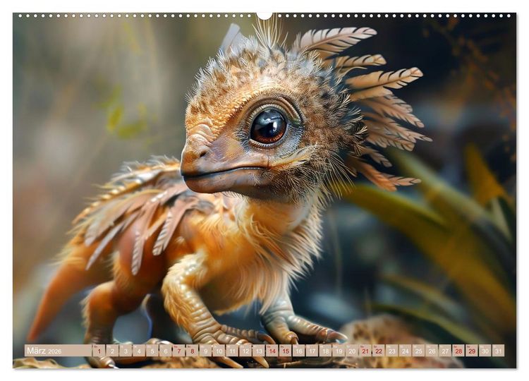 Produktbild: Dino-Babys (Wandkalender 2026 DIN A2 quer), CALVENDO Monatskalender