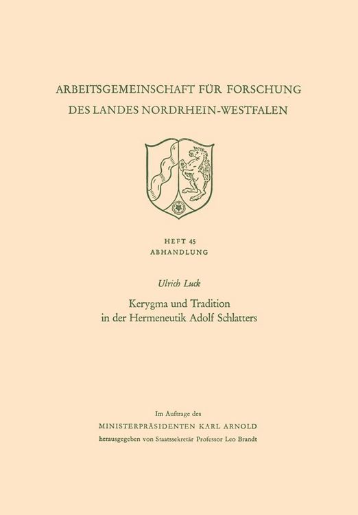 Produktbild: Kerygma und Tradition in der Hermeneutik Adolf Schlatters
