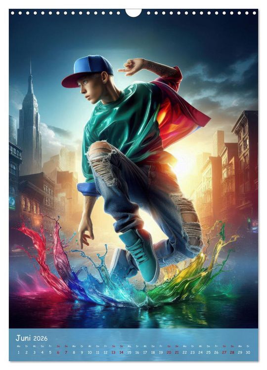 Produktbild: Rhythmus in Farben - Dynamische Hip-Hop-T&auml;nzer (Wandkalender 2026 DIN A3 hoch), CALVENDO Monatskalender