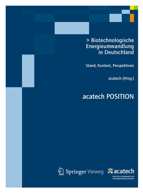 Produktbild: Biotechnologische Energieumwandlung in Deutschland