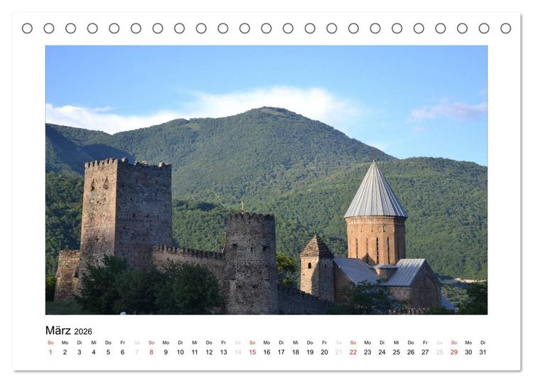 Produktbild: GEORGIEN 2026 (Tischkalender 2026 DIN A5 quer), CALVENDO Monatskalender