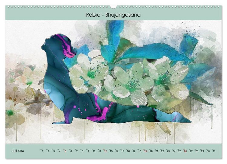 Produktbild: YOGA - Harmonie von K&ouml;rper, Geist und Seele (Wandkalender 2026 DIN A2 quer), CALVENDO Monatskalender