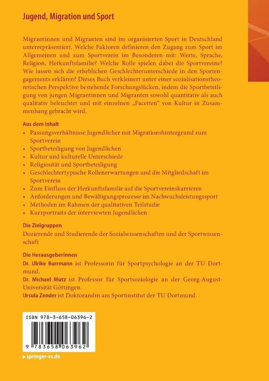 Produktbild: Jugend, Migration und Sport