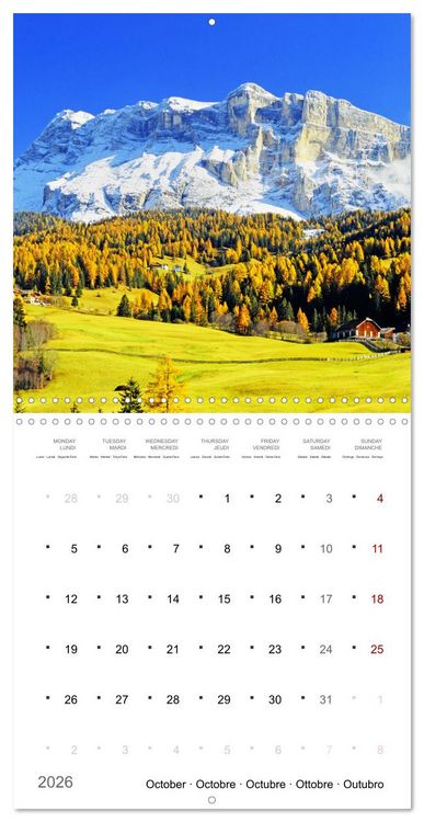 Produktbild: Dolomites Moments in the light (Wall Calendar 2026 12 &times; 12 Inch) CALVENDO 12 Month Wall Calendar