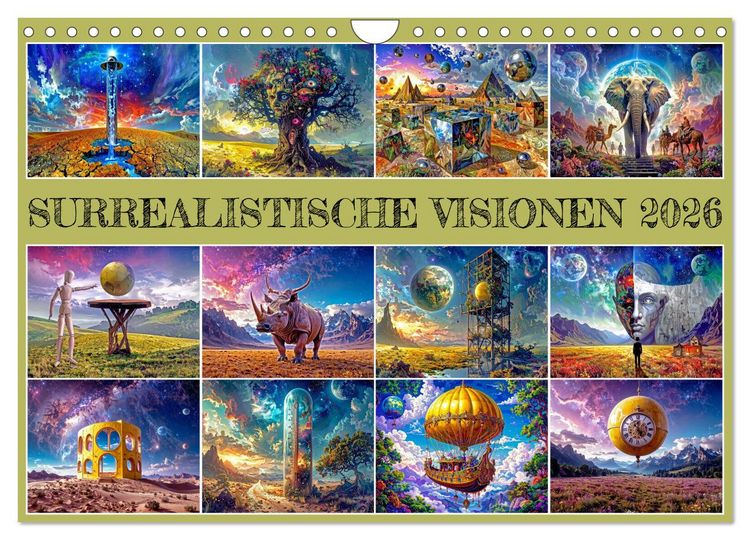 Produktbild: Surrealistische Visionen (Wandkalender 2026 DIN A4 quer), CALVENDO Monatskalender