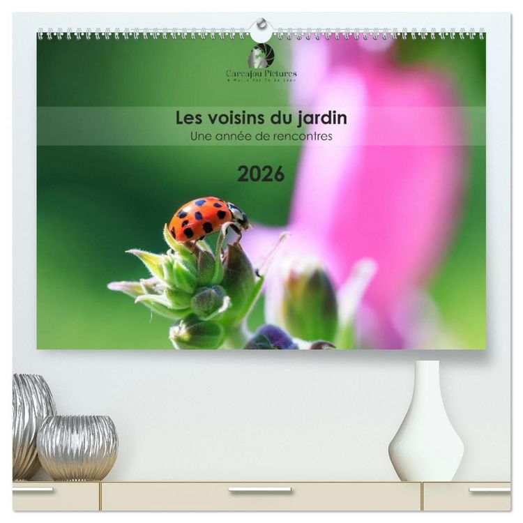 Produktbild: Les voisins du jardin - Une ann&eacute;e de rencontres (Calendrier mural haut de gamme 2027 DIN A2 vertical), CALVENDO calendrier mensuel
