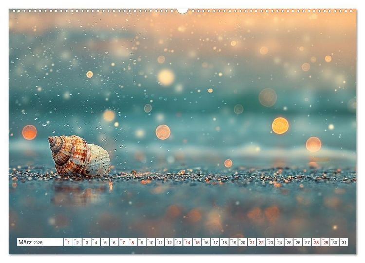 Produktbild: Sandgefl&uuml;ster und Muschelzauber (hochwertiger Premium Wandkalender 2026 DIN A2 quer), Kunstdruck in Hochglanz