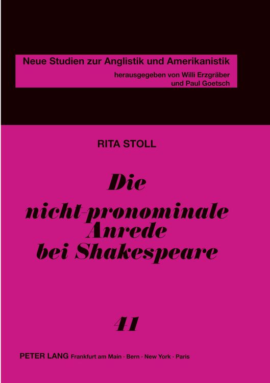 Produktbild: Die nicht-pronominale Anrede bei Shakespeare