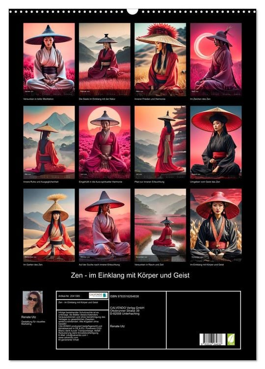 Produktbild: Zen - im Einklang mit K&ouml;rper und Geist (Wandkalender 2026 DIN A2 hoch), CALVENDO Monatskalender