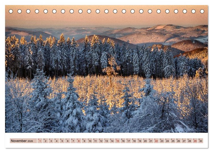Produktbild: Sauerland - Land der tausend Berge (Tischkalender 2026 DIN A5 quer), CALVENDO Monatskalender