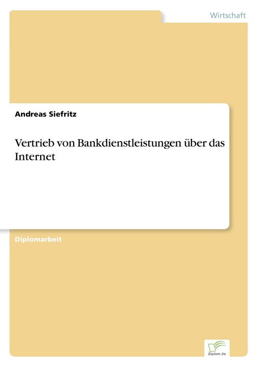 Produktbild: Vertrieb von Bankdienstleistungen &uuml;ber das Internet