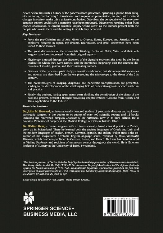 Produktbild: History of the Pancreas: Mysteries of a Hidden Organ