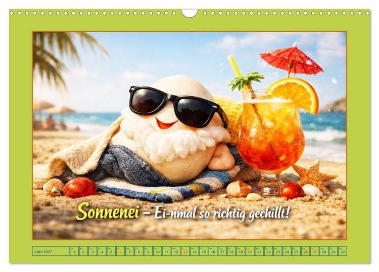 Produktbild: Ei-n Jahr voller Spa&szlig;! - Humor, Herz und H&uuml;hnerei (Wandkalender 2027 DIN A3 quer), CALVENDO Monatskalender