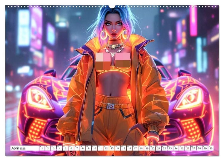 Produktbild: Cars & Girls (Wandkalender 2026 DIN A2 quer), CALVENDO Monatskalender