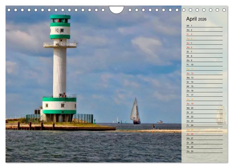 Produktbild: Leuchtt&uuml;rme - maritime Wegweiser in Deutschland (Wandkalender 2026 DIN A4 quer), CALVENDO Monatskalender