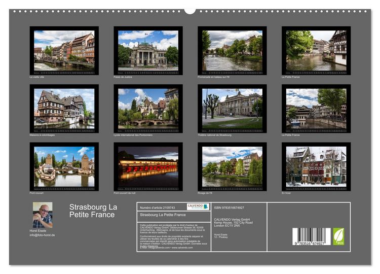 Produktbild: Strasbourg La Petite France (Calendrier mural 2026 DIN A2 vertical) calendrier de bureau
