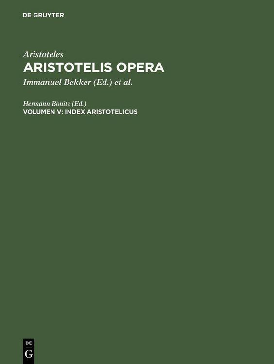 Produktbild: Index Aristotelicus