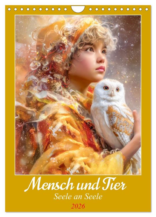 Produktbild: Mensch und Tier - Seele an Seele (Wandkalender 2026 DIN A4 hoch), CALVENDO Monatskalender