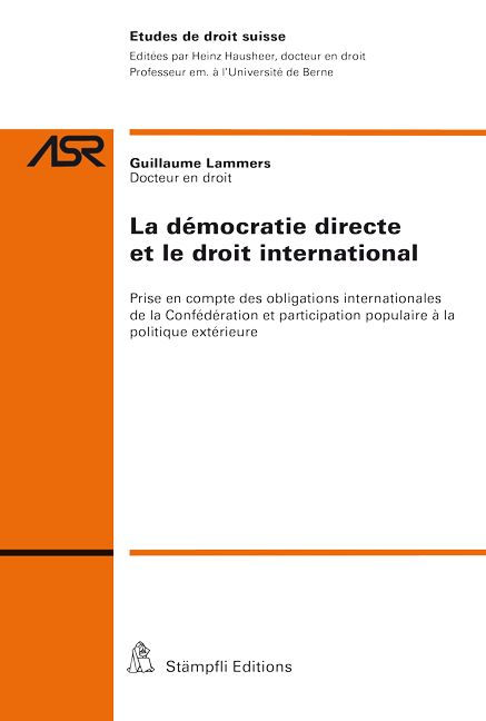 Produktbild: La d&eacute;mocratie directe et le droit international