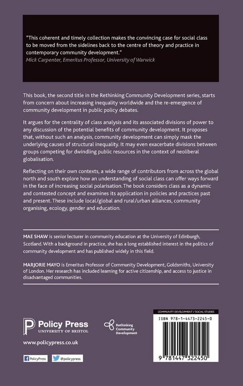 Produktbild: Class, inequality and community development