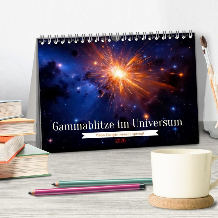 Produktbild: Gammablitze im Universum (Tischkalender 2026 DIN A5 quer), CALVENDO Monatskalender