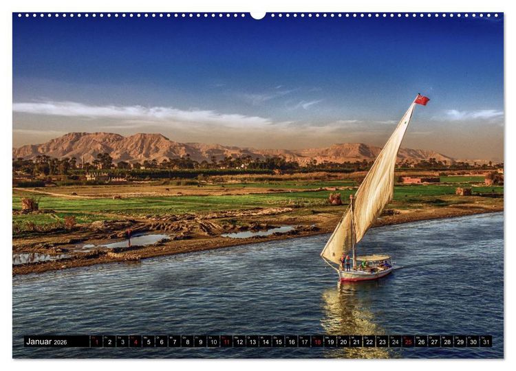 Produktbild: Abenteuer auf dem Nil. Eine Reise von Luxor nach Abu Simbel (hochwertiger Premium Wandkalender 2026 DIN A2 quer), Kunstdruck in Hochglanz