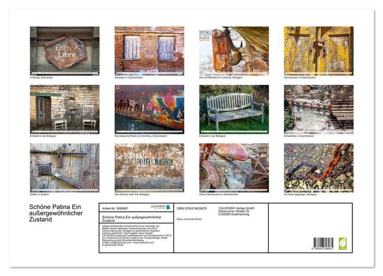 Produktbild: Sch&ouml;ne Patina Ein au&szlig;ergew&ouml;hnlicher Zustand (Wandkalender 2026 DIN A2 quer), CALVENDO Monatskalender