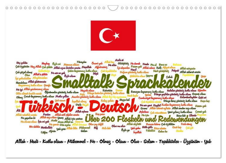 Produktbild: Smalltalk Sprachkalender T&uuml;rkisch-Deutsch (Wandkalender 2026 DIN A3 quer), CALVENDO Monatskalender