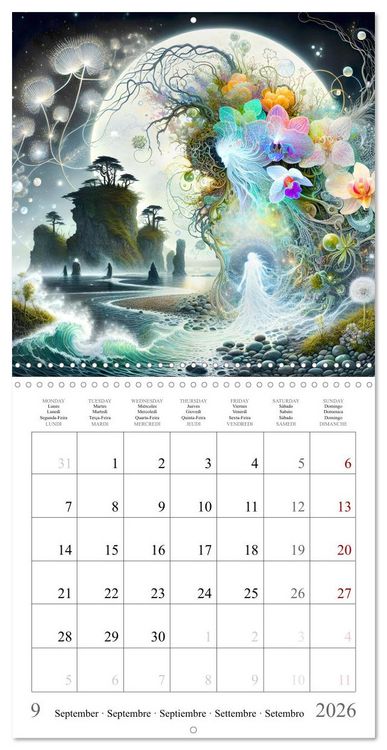 Produktbild: La nature f&eacute;erique (Calendrier mural carr&eacute; 2026 30x30 cm) Calendrier double avec une page pour vos prises de notes