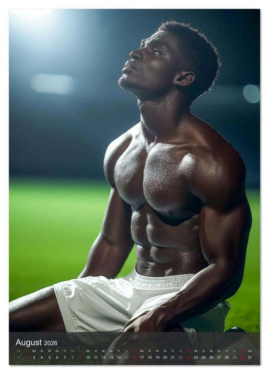 Produktbild: SEXY JUNGS - Nackte Haut beim Fu&szlig;ball (Wandkalender 2026 DIN A3 hoch), CALVENDO Monatskalender