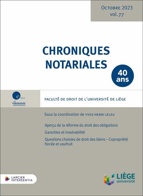 Produktbild: Chroniques Notariales Tome 77: Faculte de Droit de l Universite de