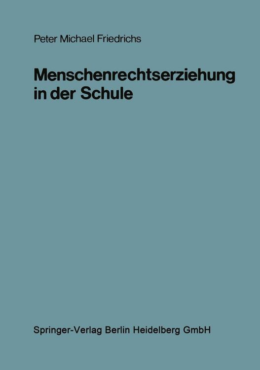 Produktbild: Menschenrechtserziehung in der Schule