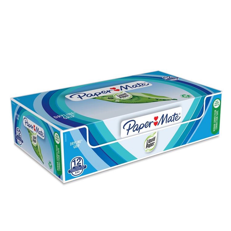 Produktbild: Paper Mate Korrekturroller DryLine Grip recycled gr&uuml;n 5mmx8,5m