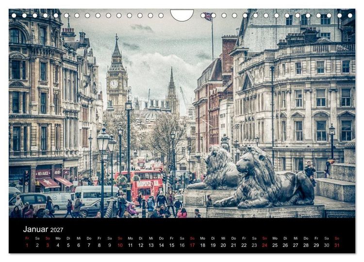 Produktbild: London an der Themse (Wandkalender 2027 DIN A4 quer), CALVENDO Monatskalender