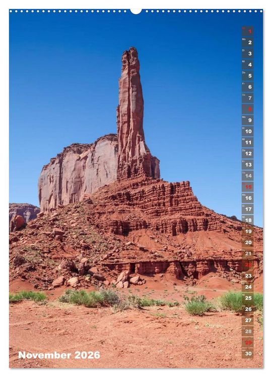 Produktbild: ARIZONA UND UTAH Rote Felsen (hochwertiger Premium Wandkalender 2026 DIN A2 hoch), Kunstdruck in Hochglanz