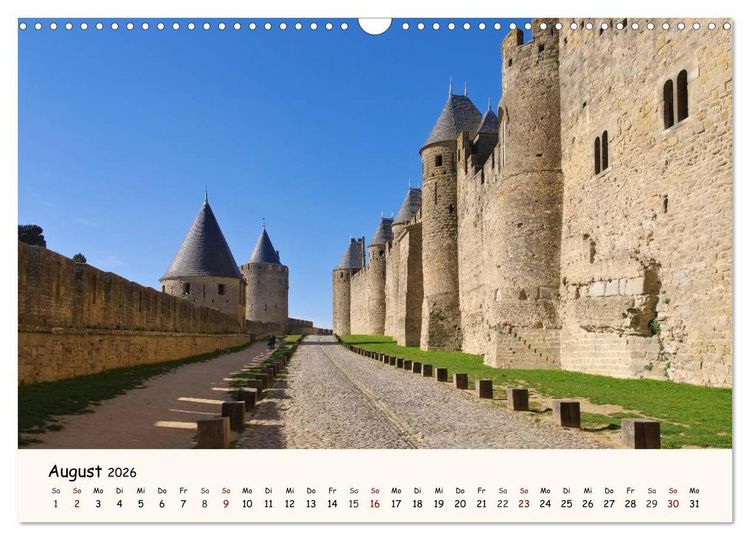 Produktbild: Cite von Carcassonne - Zeitreise ins Mittelalter (Wandkalender 2026 DIN A3 quer), CALVENDO Monatskalender