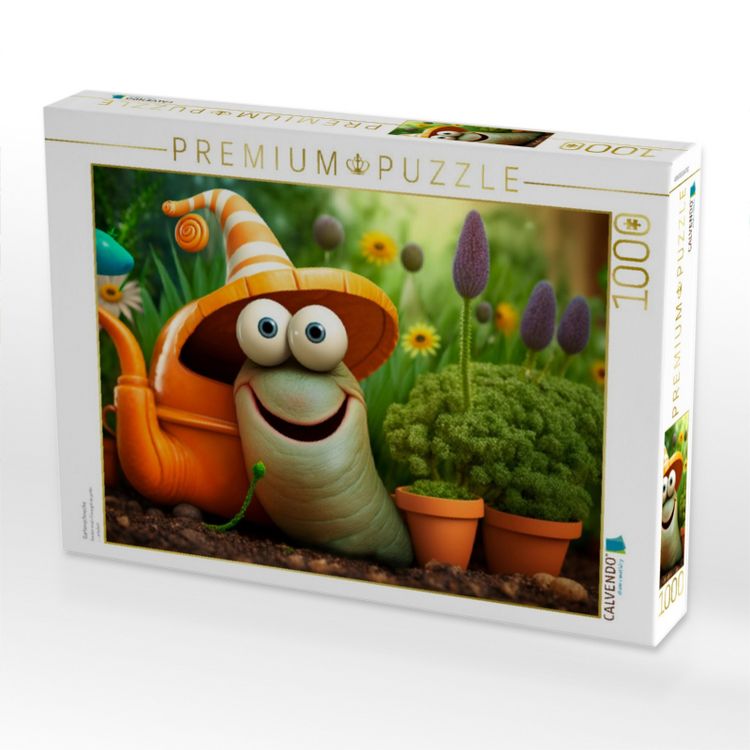 Produktbild: CALVENDO Puzzle Gartenschnecke | 1000 Teile Lege-Gr&ouml;&szlig;e 64x48cm Foto-Puzzle f&uuml;r gl&uuml;ckliche Stunden