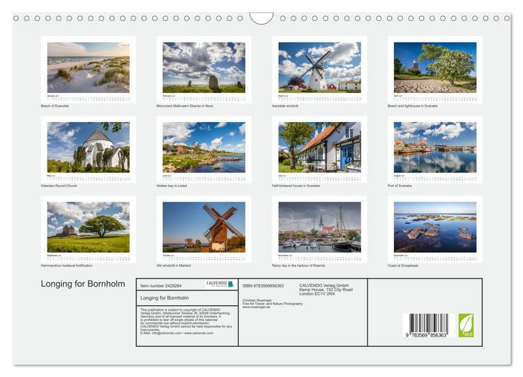 Produktbild: Longing for Bornholm (Wall Calendar 2027 DIN A3 landscape), CALVENDO 12 Month Wall Calendar