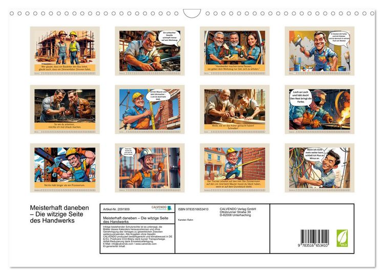 Produktbild: Meisterhaft daneben &ndash; Die witzige Seite des Handwerks (Wandkalender 2026 DIN A3 quer), CALVENDO Monatskalender