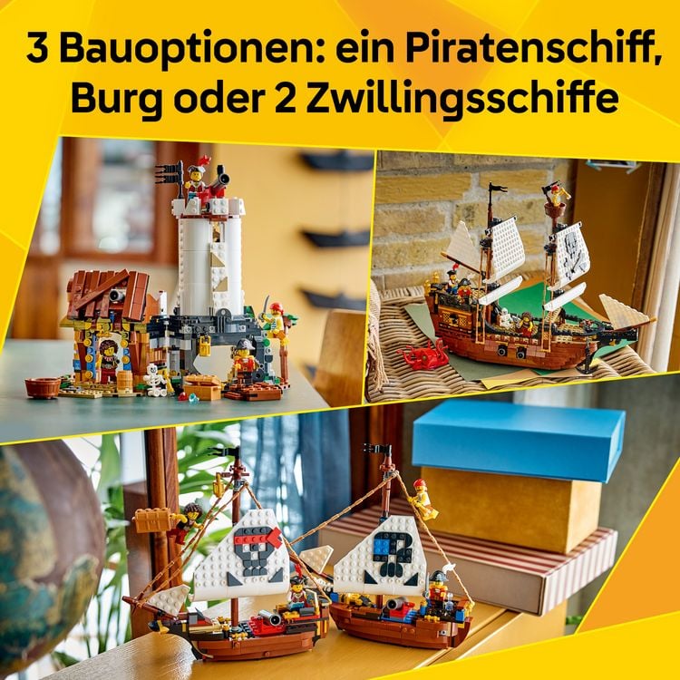 Produktbild: LEGO Creator 31387 Legend&auml;res Piratenschiff, Spielzeug ab 9 Jahren